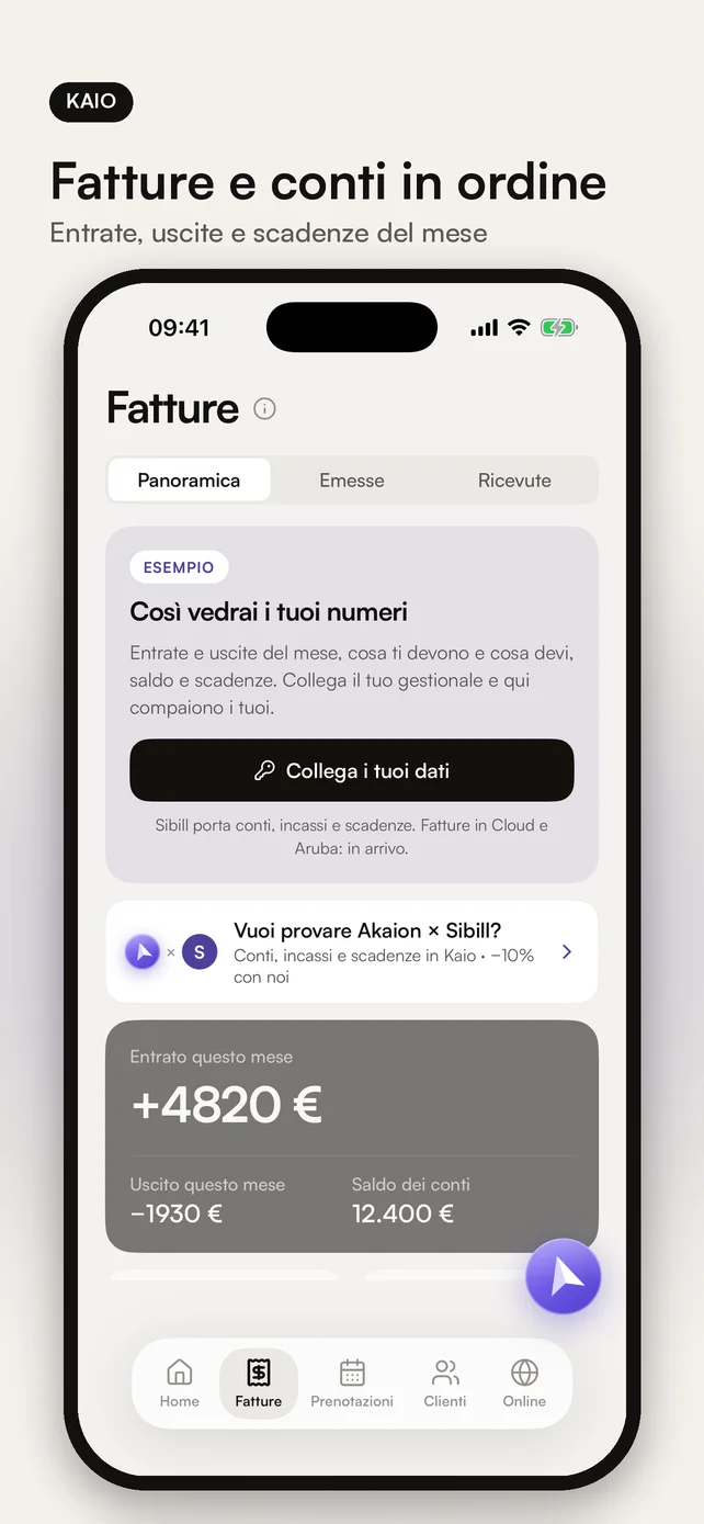 Kaio — Fatture e conti in ordine